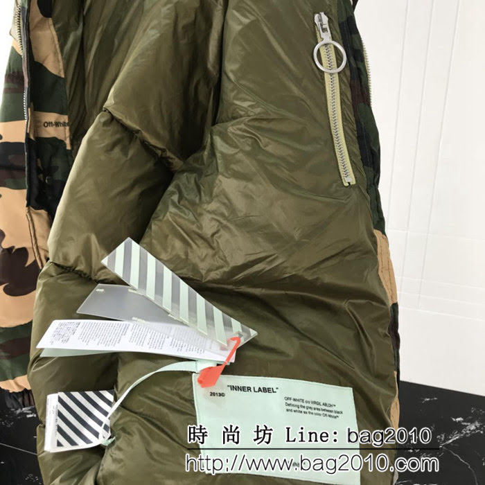 OFF-WHITE 迷彩河豚印花 時尚迷彩羽絨 男款夾克  ydi1697